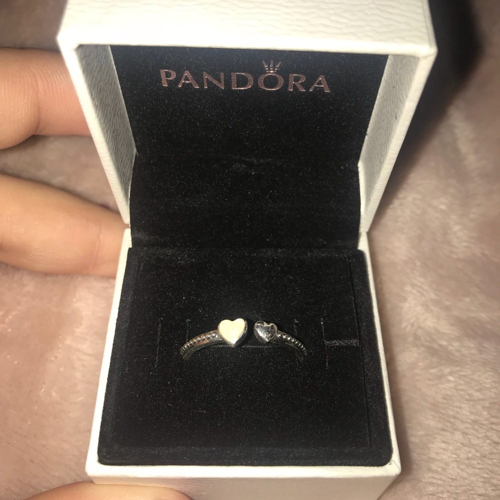 PANDORA Hearts of Love Ring, Silver Enamel
